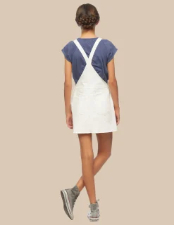 Nicoli Denim|Skirts<White Denim Pinafore Dress Blancos