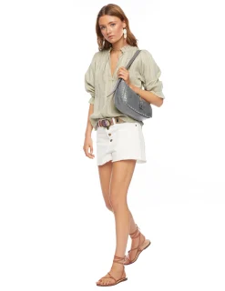 Nicoli Denim|Shorts<WHITE DENIM SHORTS Azules claros