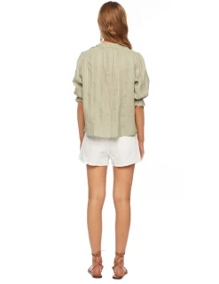 Nicoli Denim|Shorts<WHITE DENIM SHORTS Azules claros