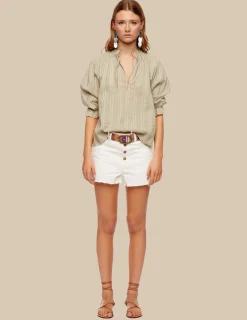 Nicoli Denim|Shorts<WHITE DENIM SHORTS Azules claros