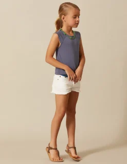 Nicoli Denim|Shorts<WHITE DENIM SHORTS Azules claros