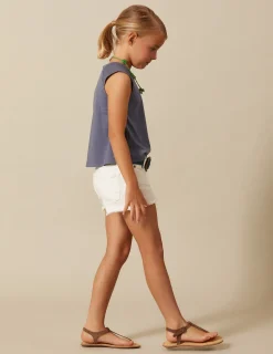 Nicoli Denim|Shorts<WHITE DENIM SHORTS Azules claros