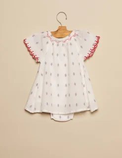 Nicoli Dresses<WHITE EMBROIDERY DRESS Rojos