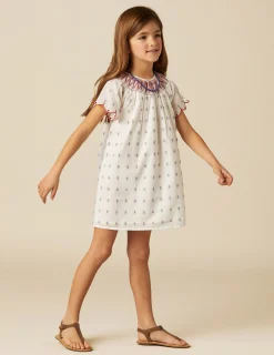 Nicoli Dresses<WHITE EMBROIDERY DRESS Rojos