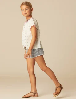 Nicoli Shirts<WHITE EMBROIDERY SHIRT Rojos