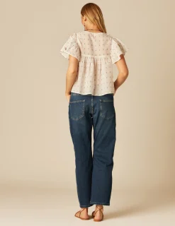 Nicoli Shirts & Blouses<WHITE EMBROIDERY SHIRT Rojos