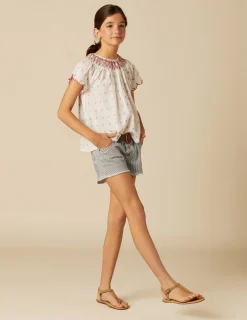 Nicoli Shirts<WHITE EMBROIDERY SHIRT Rojos