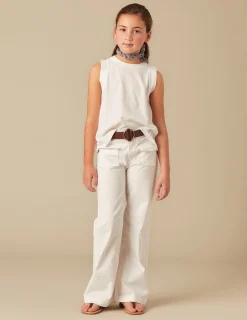 Nicoli Trousers|Denim<WHITE FLAP POCKET JEANS Azules