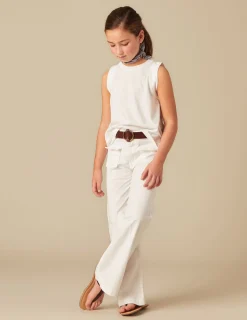 Nicoli Trousers|Denim<WHITE FLAP POCKET JEANS Azules