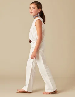 Nicoli Trousers|Denim<WHITE FLAP POCKET JEANS Azules