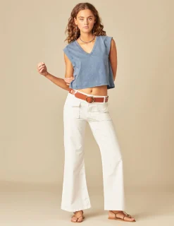 Nicoli Trousers<WHITE FLAP POCKET TROUSERS Blancos