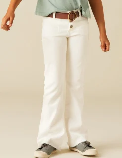 Nicoli Trousers|Denim<White Flared Jeans Azules claros