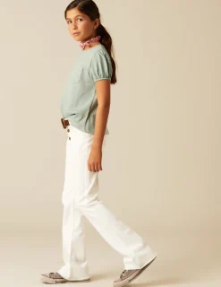 Nicoli Trousers|Denim<White Flared Jeans Azules claros