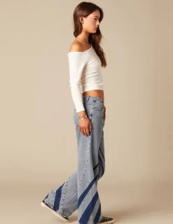 Nicoli Tops<WHITE KNIT TOP Negros