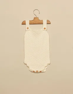 Nicoli Playsuits & Dungarees|Knitwear<WHITE KNITTED PLAYSUIT Rosas