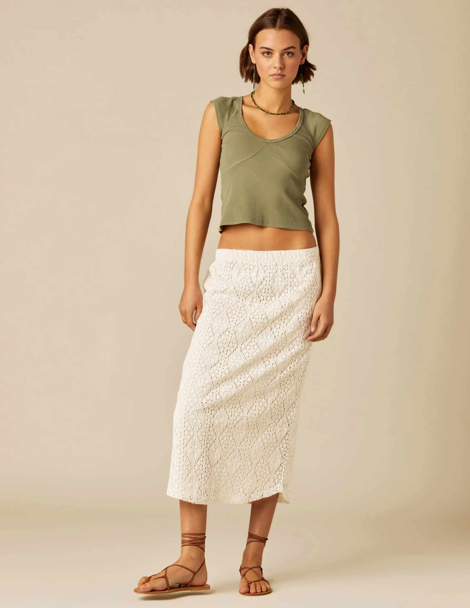 Nicoli Skirts<WHITE LACE SKIRT Azules oscuros