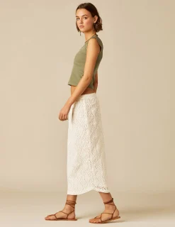 Nicoli Skirts<WHITE LACE SKIRT Azules oscuros