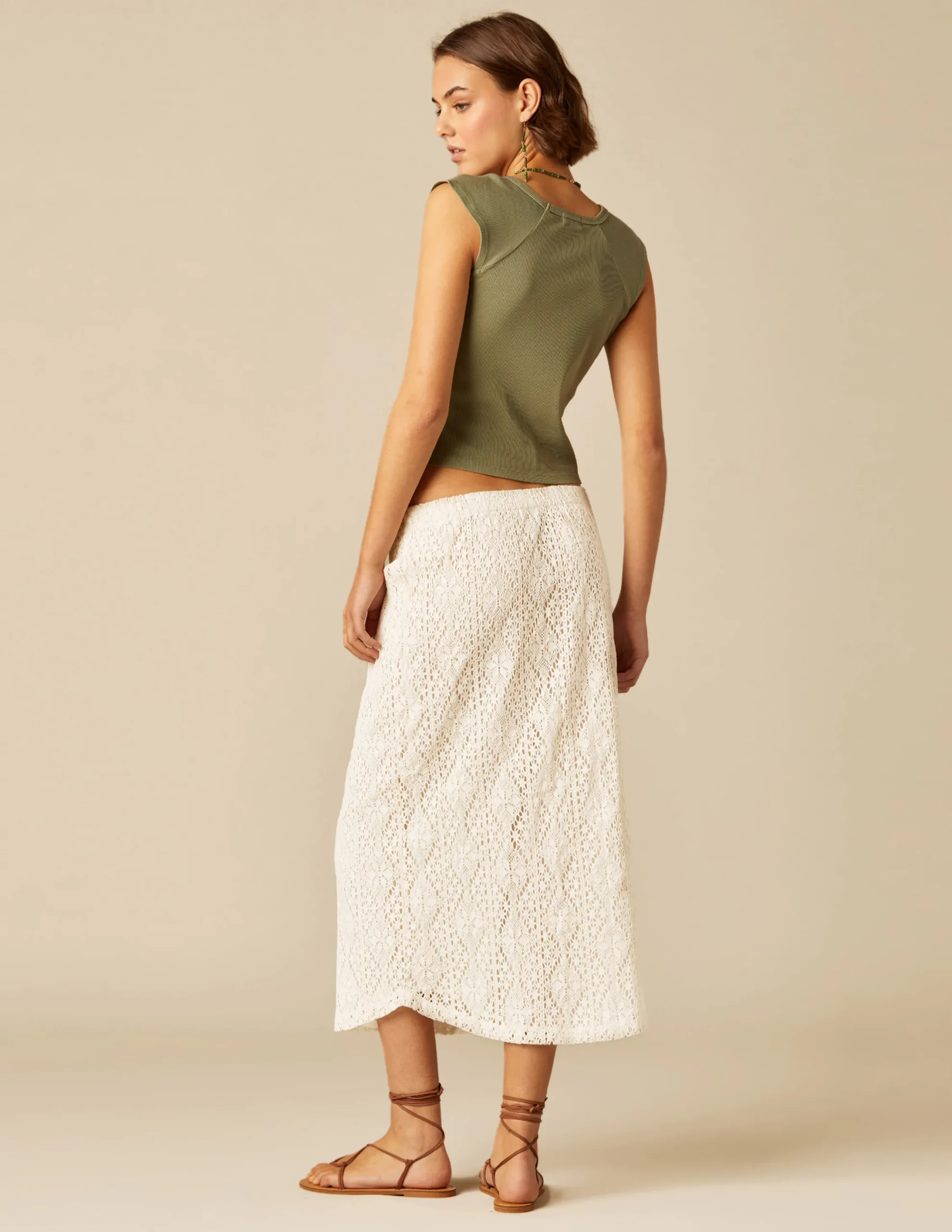 Nicoli Skirts<WHITE LACE SKIRT Azules oscuros