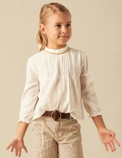 Nicoli Shirts<WHITE LACED SHIRT Blancos