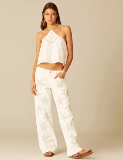 Nicoli Tops<WHITE LUREX TOP Blancos