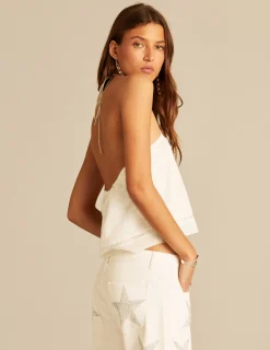 Nicoli Tops<WHITE LUREX TOP Blancos