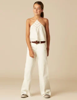Nicoli Shirts<WHITE LUREX TOP Blancos