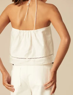 Nicoli Shirts<WHITE LUREX TOP Blancos