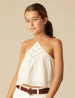 Nicoli Shirts<WHITE LUREX TOP Blancos