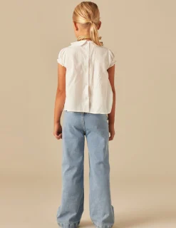 Nicoli Shirts<WHITE PETER PAN COLLAR SHIRT Blancos