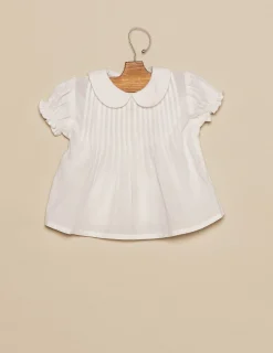 Nicoli Shirts<WHITE PETER PAN COLLAR SHIRT Blancos