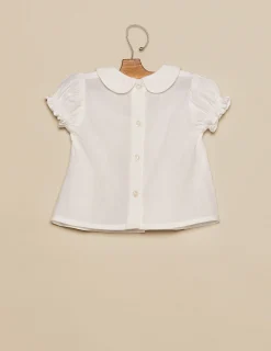 Nicoli Shirts<WHITE PETER PAN COLLAR SHIRT Blancos