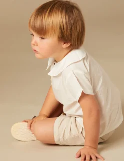 Nicoli Shirts<WHITE POINTED NECK SHIRT Blancos