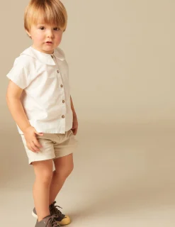 Nicoli Shirts<WHITE POINTED NECK SHIRT Blancos