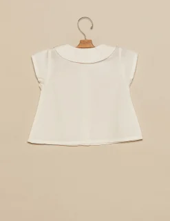 Nicoli Shirts<WHITE POINTED NECK SHIRT Blancos