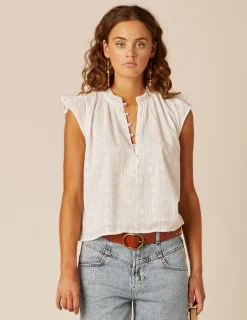 Nicoli Shirts & Blouses<WHITE RUFFLE SHIRT Fresa