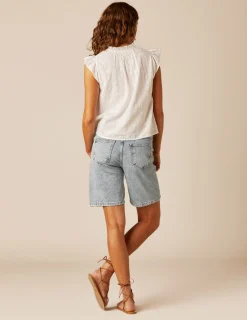 Nicoli Shirts & Blouses<WHITE RUFFLE SHIRT Fresa