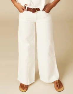 Nicoli Trousers|Denim<WHITE SEAMED JEANS Blancos