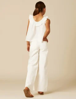 Nicoli Trousers|Denim<WHITE SEAMED JEANS Blancos