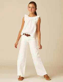 Nicoli Trousers|Denim<WHITE SEAMED JEANS Blancos
