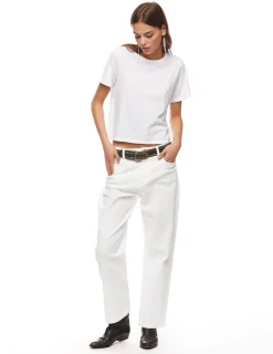 Nicoli T-shirts<White Short Sleeve T-shirt Grises