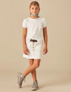 Nicoli T-shirts<WHITE SHORT-SLEEVED T-SHIRT Blancos