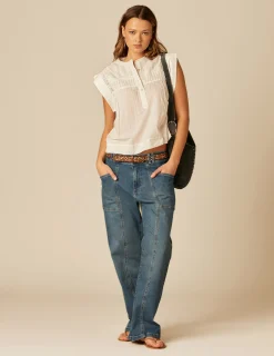 Nicoli Shirts & Blouses<WHITE SLEEVELESS SHIRT Blancos