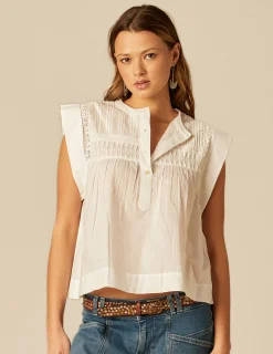 Nicoli Shirts & Blouses<WHITE SLEEVELESS SHIRT Blancos