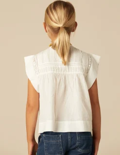 Nicoli Shirts<WHITE SLEEVELESS SHIRT Blancos