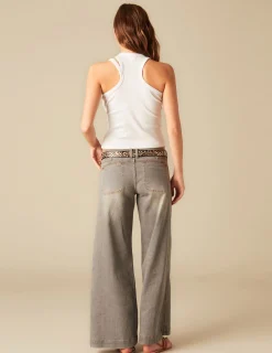 Nicoli T-shirts<White Slit T-shirt Blancos