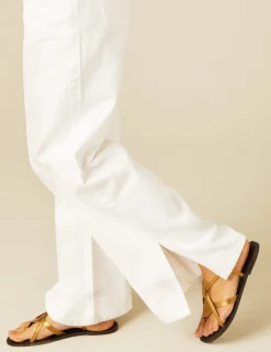 Nicoli Trousers|Denim<WHITE STRAIGHT-FIT TROUSERS Grises