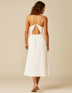 Nicoli Dresses<WHITE STRAPS DRESS Blancos