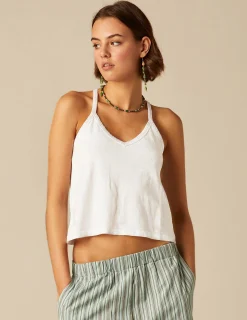 Nicoli T-shirts<WHITE STRAPS T-SHIRT Azules oscuros