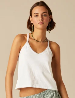 Nicoli T-shirts<WHITE STRAPS T-SHIRT Azules oscuros