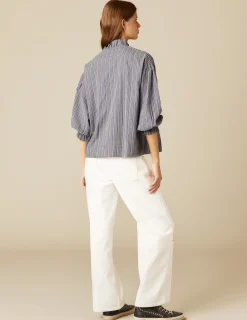 Nicoli Trousers|Denim<WHITE SUN STUDDED TROUSERS Grises